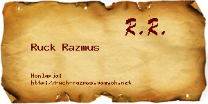Ruck Razmus névjegykártya